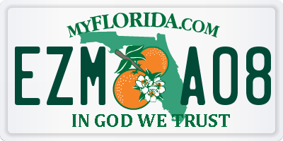 FL license plate EZMA08