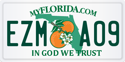 FL license plate EZMA09