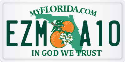 FL license plate EZMA10