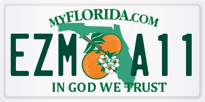 FL license plate EZMA11