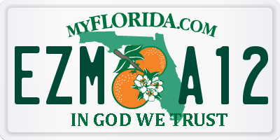 FL license plate EZMA12