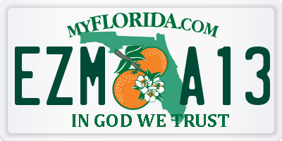 FL license plate EZMA13