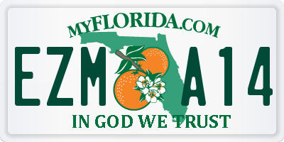 FL license plate EZMA14