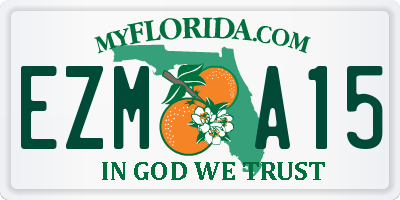 FL license plate EZMA15