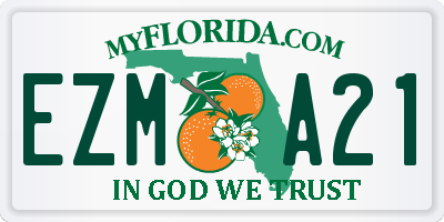 FL license plate EZMA21