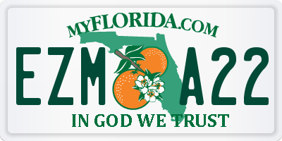 FL license plate EZMA22