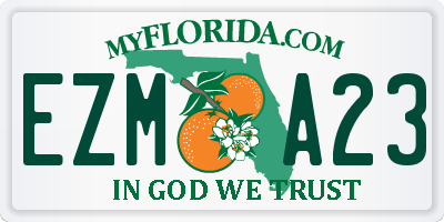 FL license plate EZMA23