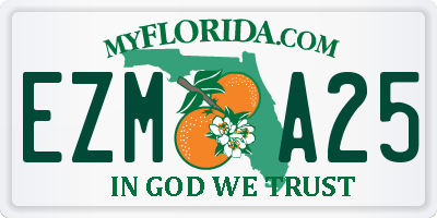 FL license plate EZMA25