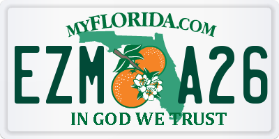 FL license plate EZMA26