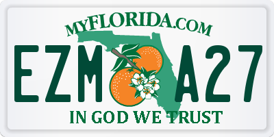 FL license plate EZMA27