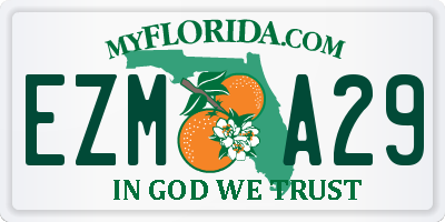 FL license plate EZMA29