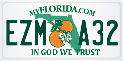 FL license plate EZMA32