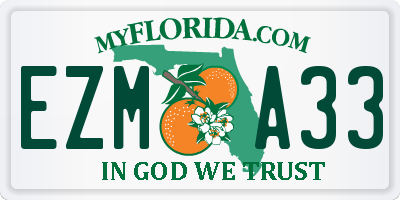 FL license plate EZMA33