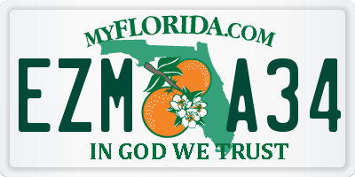 FL license plate EZMA34