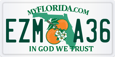 FL license plate EZMA36