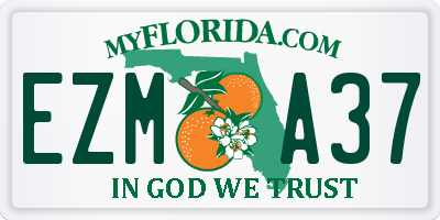 FL license plate EZMA37