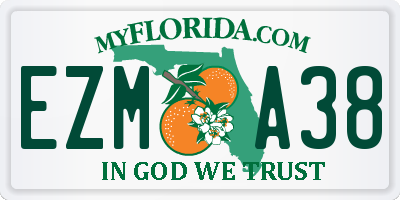 FL license plate EZMA38