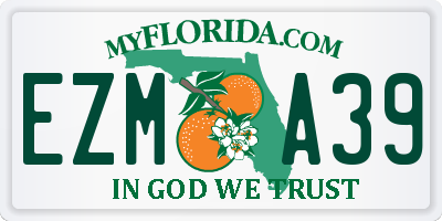 FL license plate EZMA39