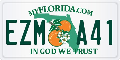 FL license plate EZMA41