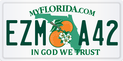 FL license plate EZMA42