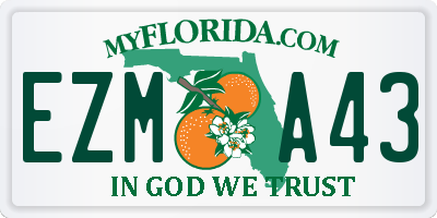 FL license plate EZMA43