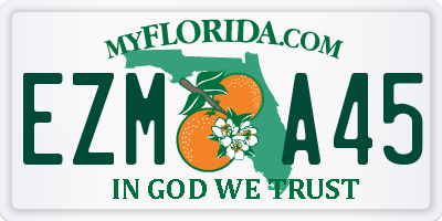 FL license plate EZMA45