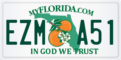 FL license plate EZMA51