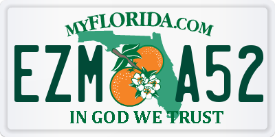 FL license plate EZMA52