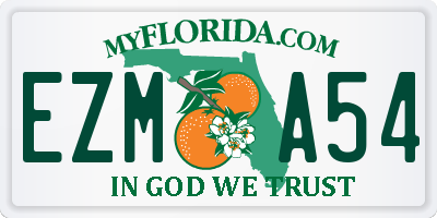 FL license plate EZMA54