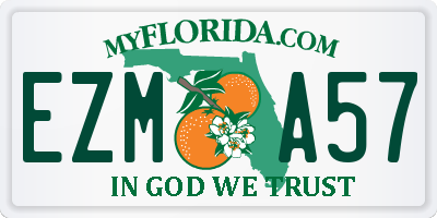 FL license plate EZMA57