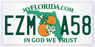 FL license plate EZMA58