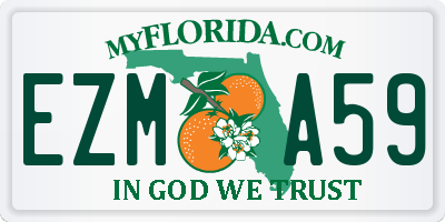 FL license plate EZMA59