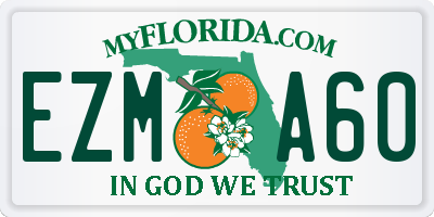 FL license plate EZMA60