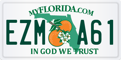 FL license plate EZMA61