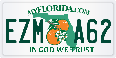 FL license plate EZMA62