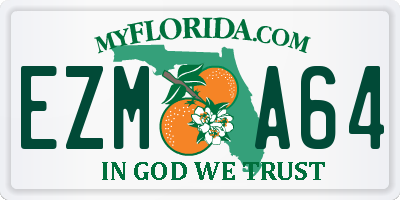 FL license plate EZMA64