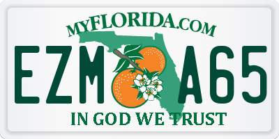 FL license plate EZMA65