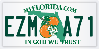 FL license plate EZMA71