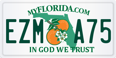 FL license plate EZMA75