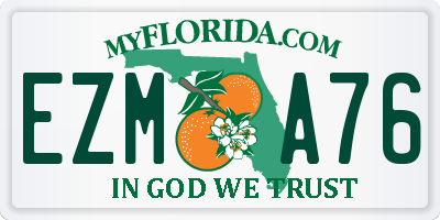 FL license plate EZMA76