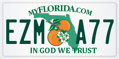 FL license plate EZMA77