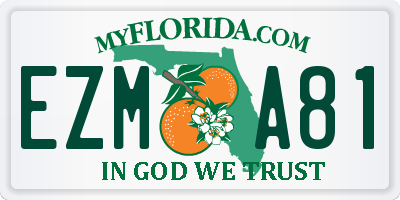 FL license plate EZMA81