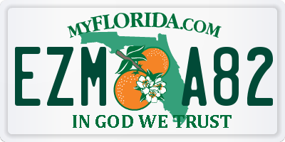 FL license plate EZMA82