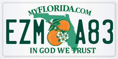 FL license plate EZMA83