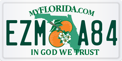 FL license plate EZMA84