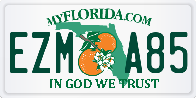 FL license plate EZMA85