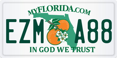 FL license plate EZMA88