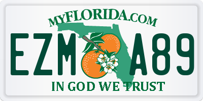 FL license plate EZMA89