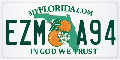 FL license plate EZMA94