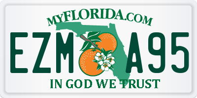 FL license plate EZMA95